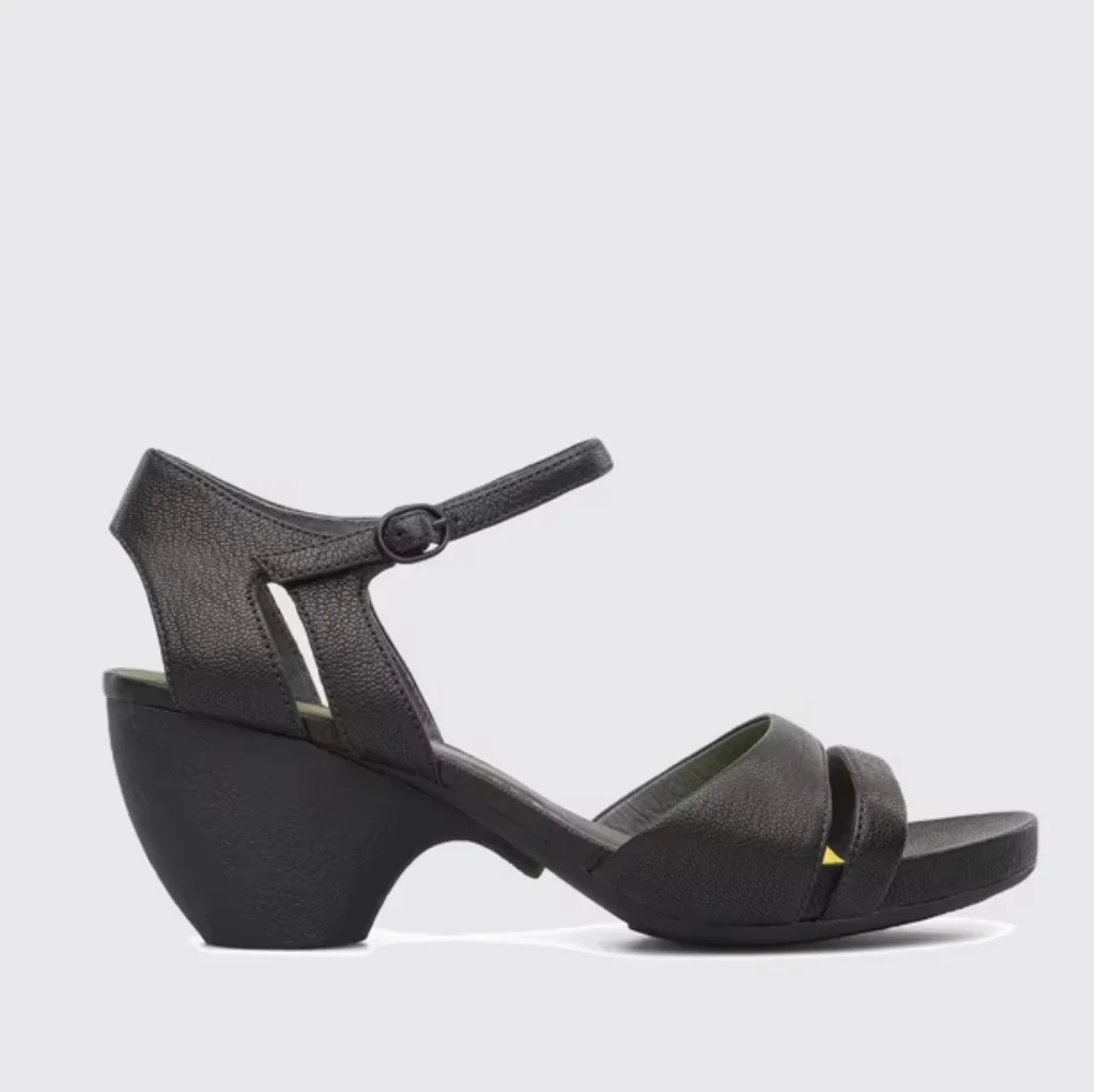 Camper Black Sandals with Green Insole - Picture 4 of 9